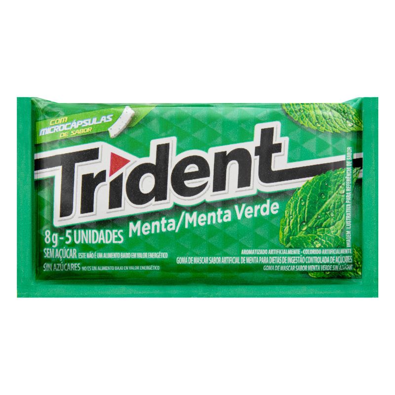 Goma-de-Mascar-Menta-Zero-Acucar-Trident-8g-5-Unidades