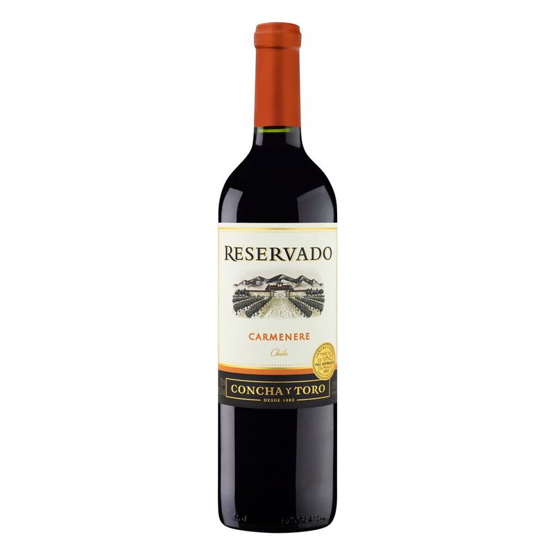 Vinho-Chileno-Tinto-Meio-Seco-Reservado-Carmenere-Valle-Central-750ml