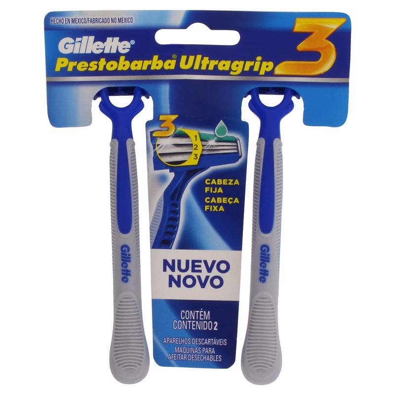 Aparelho-Descartavel-para-Barbear-Gillette-Prestobarba-Ultragrip3-com-2-Unidades