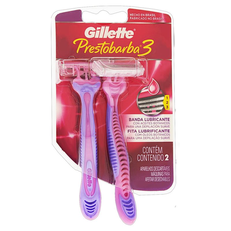 Aparelho-Descartavel-para-Depilar-Gillette-Prestobarba3-com-2-Unidades