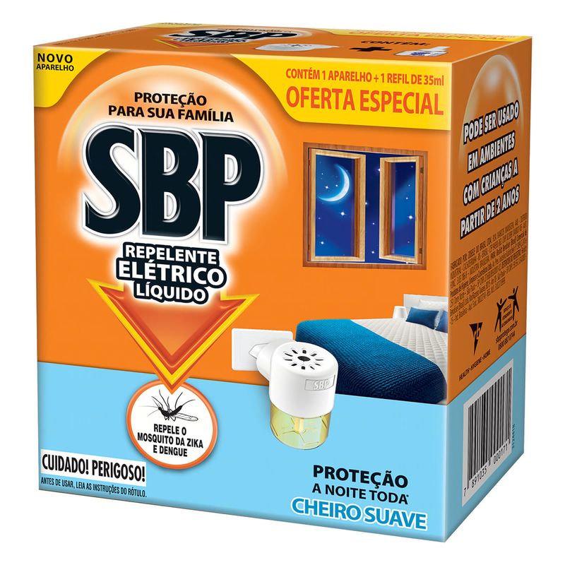 Kit-Aparelho---Repelente-Eletrico-Liquido-Cheiro-Suave-SBP-35ml-Refil