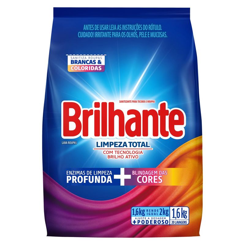 Sanitizante-Lava-Roupas-em-Po-Roupas-Brancas-e-Coloridas-Brilhante-Limpeza-Total-Pacote-16kg