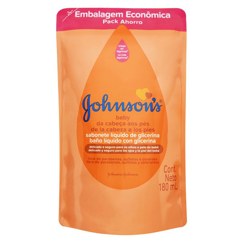 Sabonete-Liquido-de-Glicerina-da-Cabeca-aos-Pes-Johnson-s-Baby-180ml-Refil-Embalagem-Economica