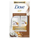 Kit Shampoo 400ml + Condicionador Nutritive Secrets Ritual de Reparação Dove 200ml