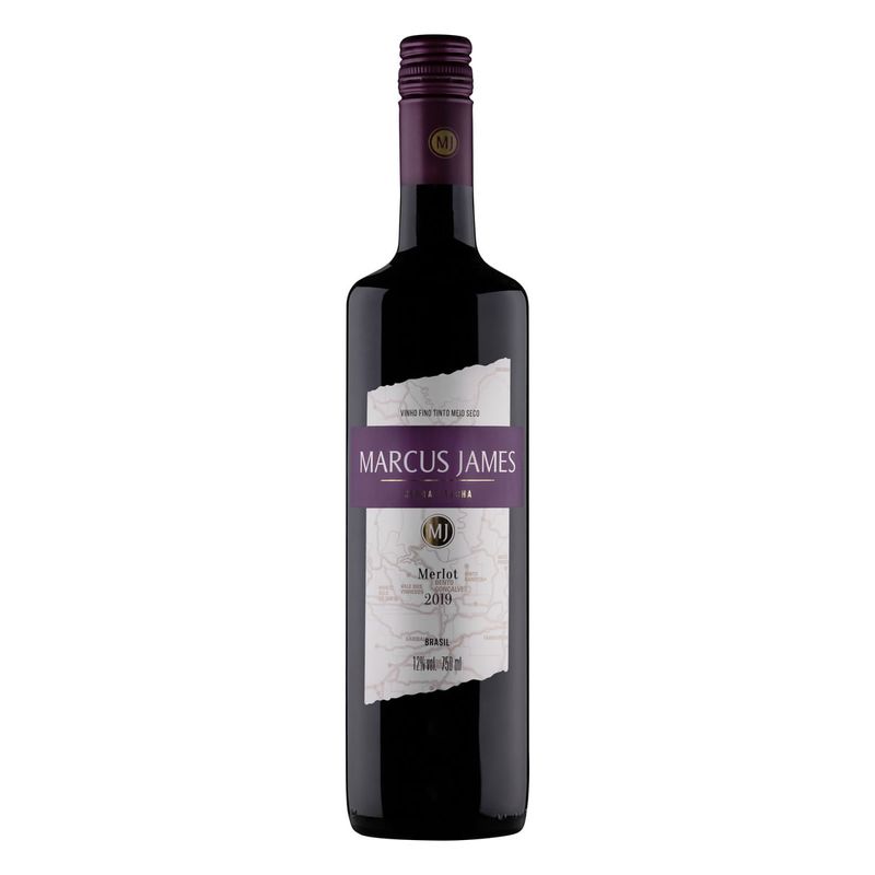 Vinho-Brasileiro-Tinto-Meio-Seco-Marcus-James-Merlot-Serra-Gaucha-750ml