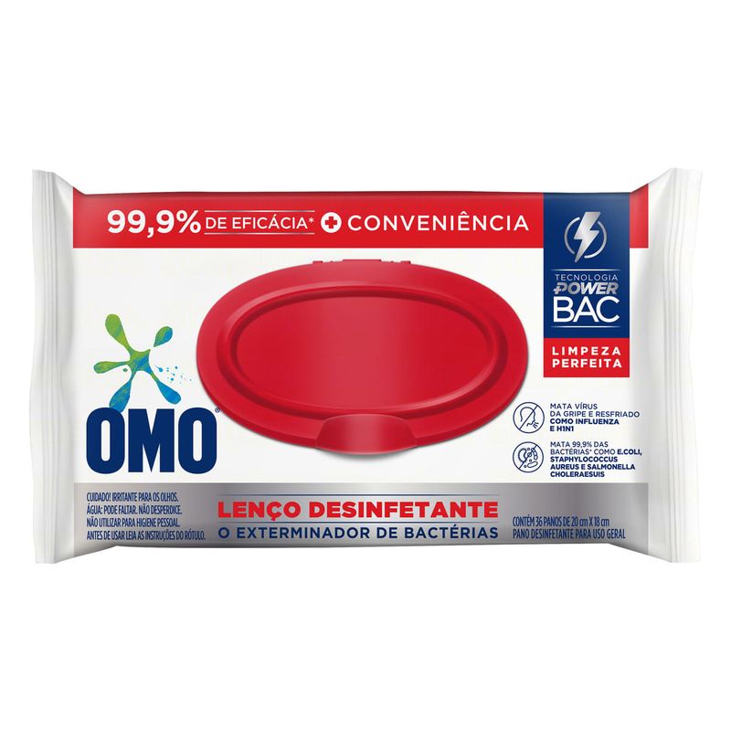 Lenco-Umedecido-Desinfetante-Omo-Limpeza-Perfeita-20cm-x-18cm-com-36-Unidades