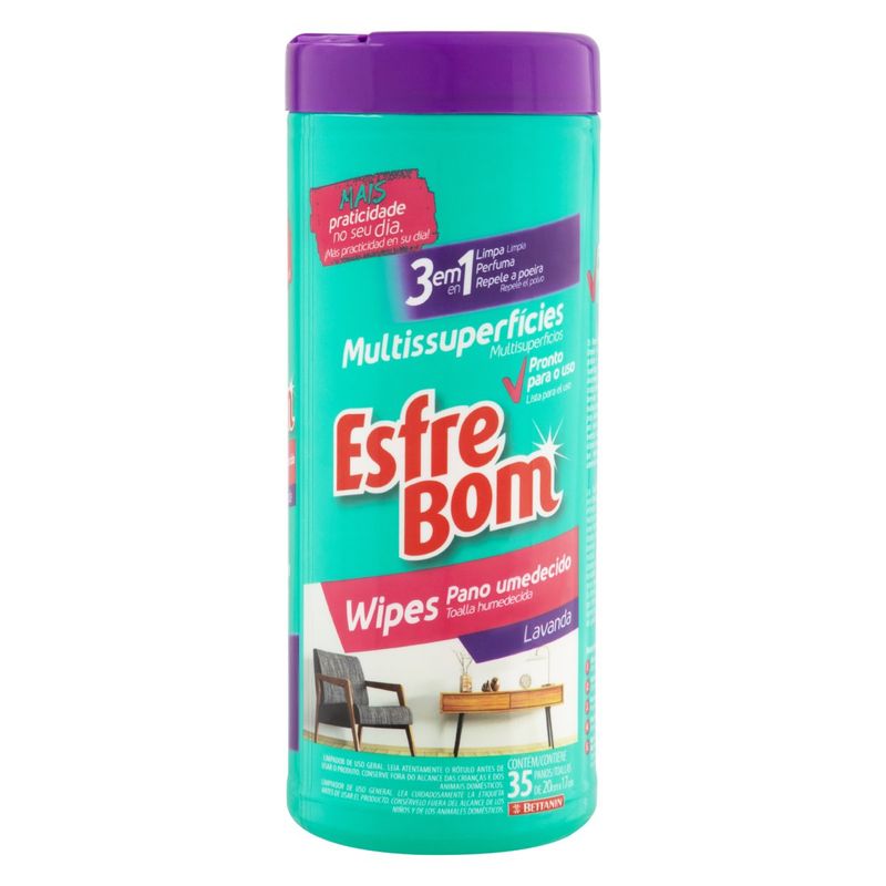 Pano-Umedecido-Multissuperficies-Lavanda-Esfrebom-Wipes-20cm-x-17cm-35-Unidades