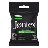 Preservativo Masculino Lubrificado Comfort Plus Jontex Pacote com  3 Unidades