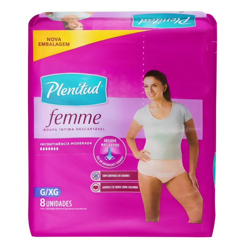 Roupa-Intima-Descartavel-Plenitud-Femme-G-XG-8-Unidades
