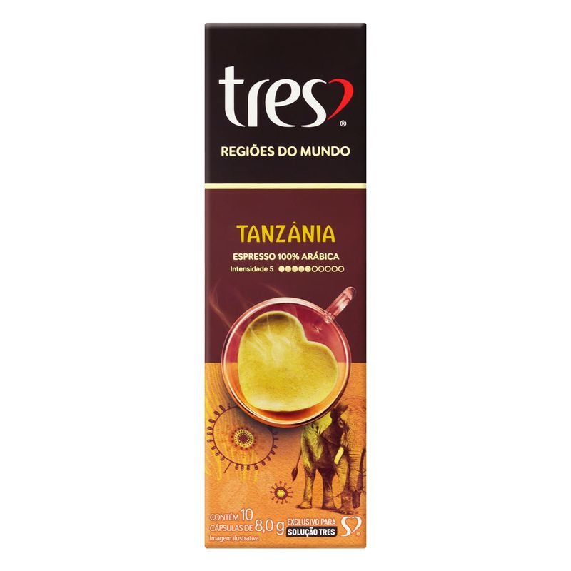 Cafe-em-Capsula-Torrado-e-Moido-Espresso-Tanzania-Tres-Regioes-do-Mundo-80g-com-10-Unidades