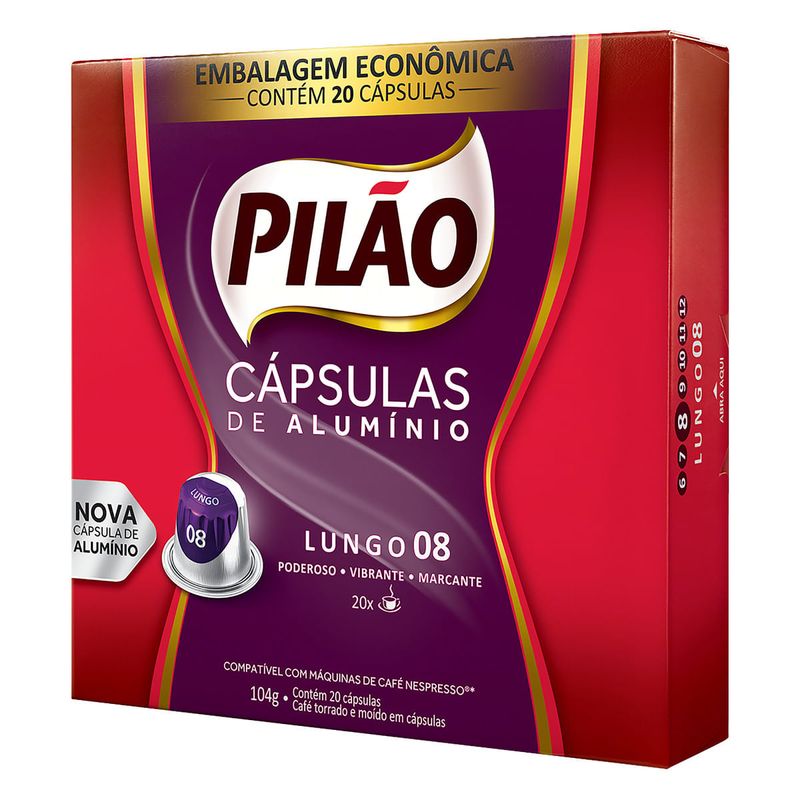 Cafe-em-Capsula-Torrado-e-Moido-Lungo-08-Pilao-20-Unidades-Embalagem-Economica