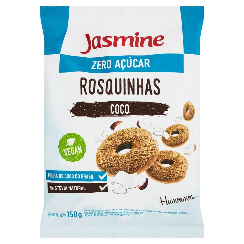 Biscoito-Rosquinha-Integral-Coco-Zero-Acucar-Jasmine-150g