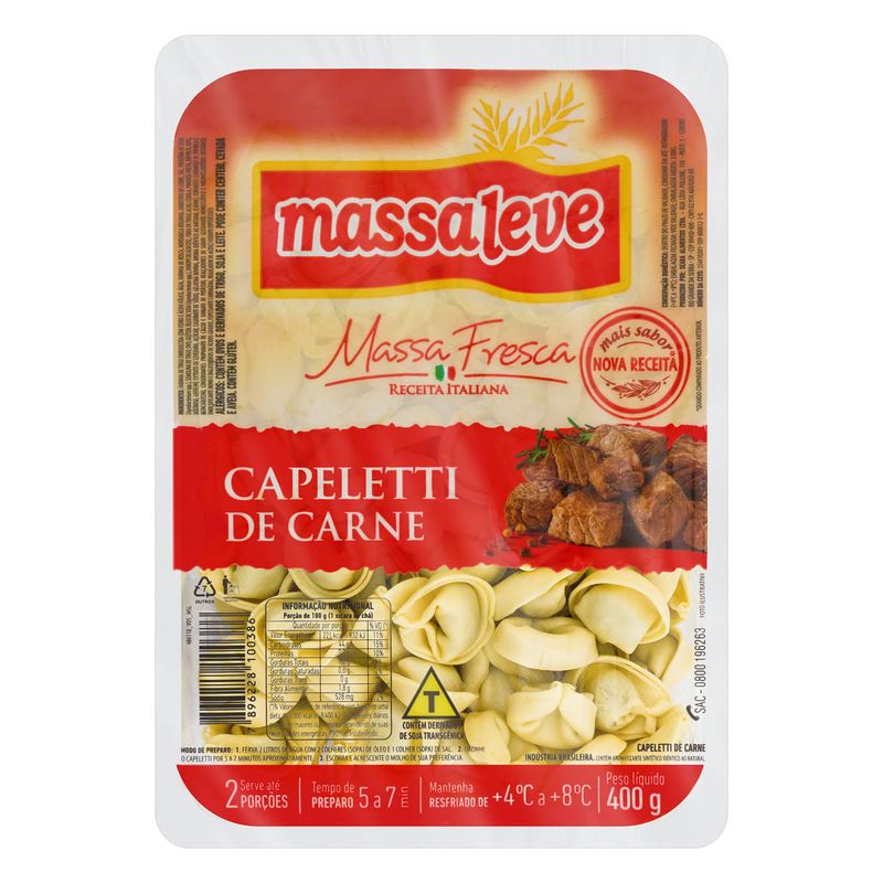 Capeletti-Carne-Massa-Leve-400g