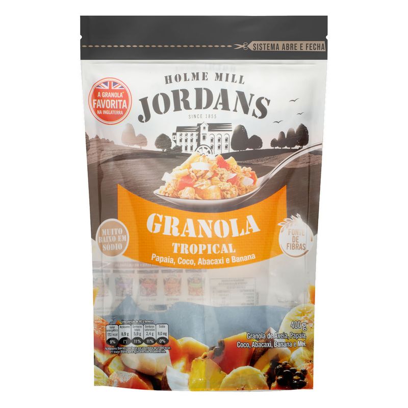Granola-Tropical-Papaia-Coco-Abacaxi-Banana-e-Mel-Jordans-400g