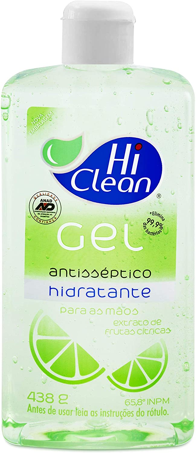 Gel-Antisseptico-70---658-Inpm-Extrato-de-Frutas-Citricas-Hi-Clean-438g