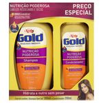 Kit-Shampoo-300ml---Condicionador-200ml-Niely-Gold-Nutricao-Poderosa