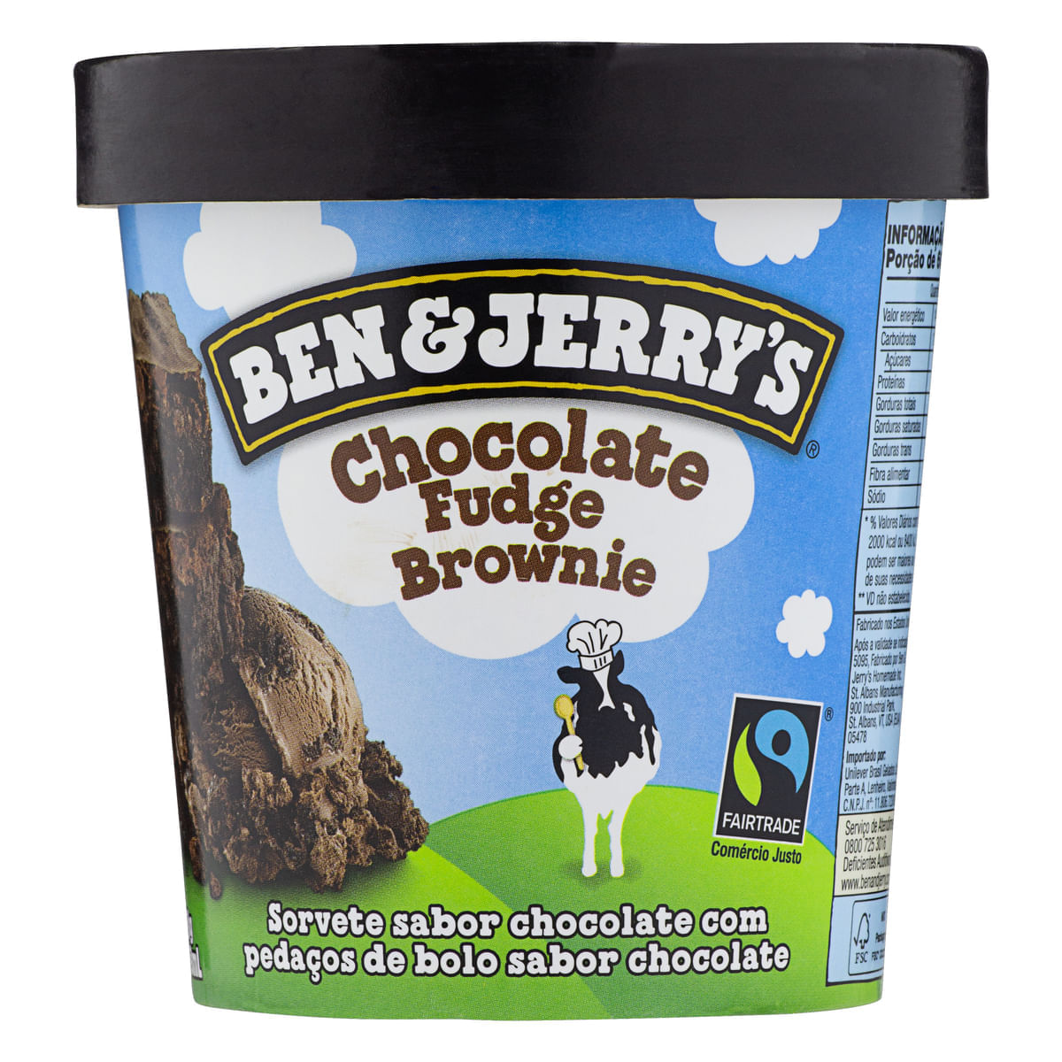 Sorvete Chocolate Fudge Brownie Ben & Jerry's Pote 458ml
