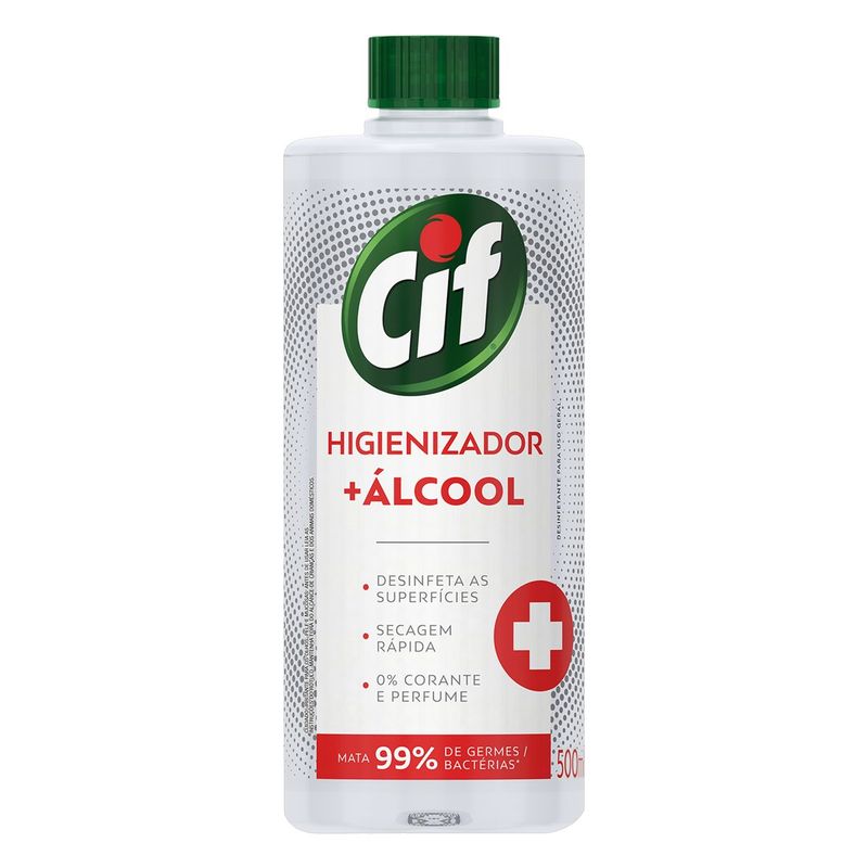 Alcool-Liquido-Higienizador-Cif-500ml-Refil