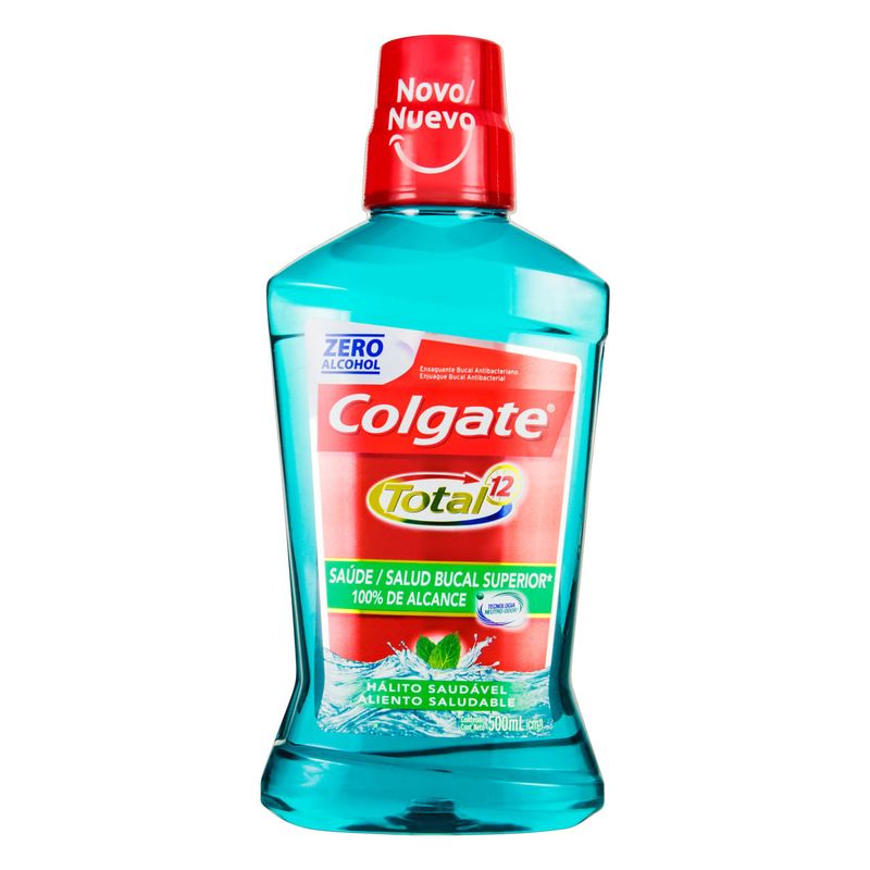 Enxaguante-Bucal-Antibacteriano-Zero-Alcool-Colgate-Total-12-Halito-Saudavel-500ml