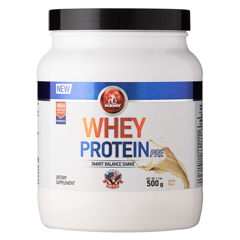 Whey-Protein-Pre-Baunilha-Midway-Made-in-USA-500g