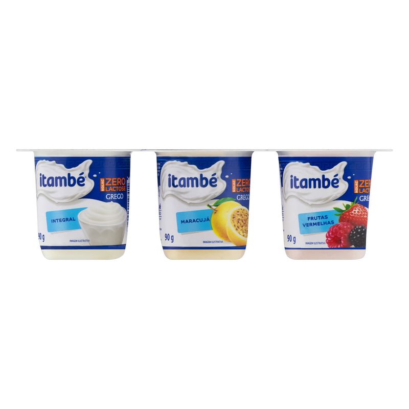 Iogurte-Integral-Grego-Frutas-Vermelhas---Maracuja---Creme-Zero-Lactose-Itambe-Nolac-6-Unidades