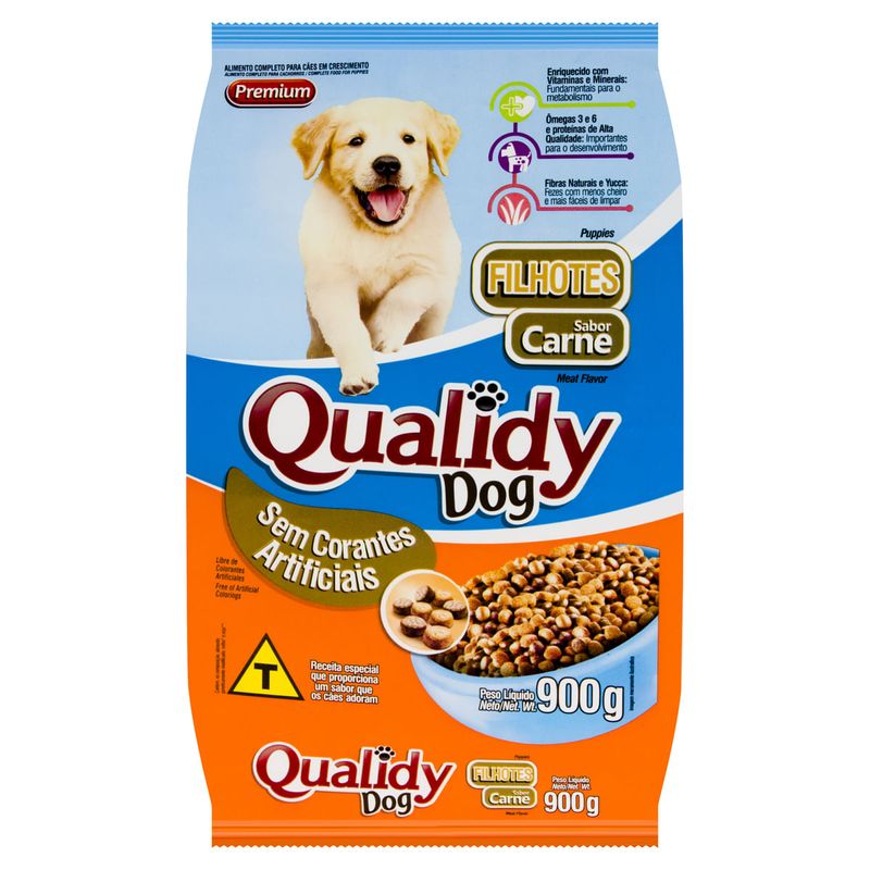 Alimento-para-Caes-Filhotes-Carne-Qualidy-900g