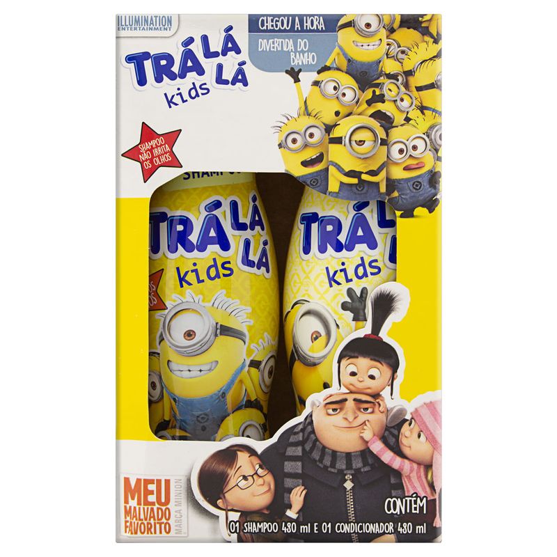 Kit-Shampoo---Condicionador-sem-Embaraco-Meu-Malvado-Favorito-Tra-La-La-Kids-480ml-Cada