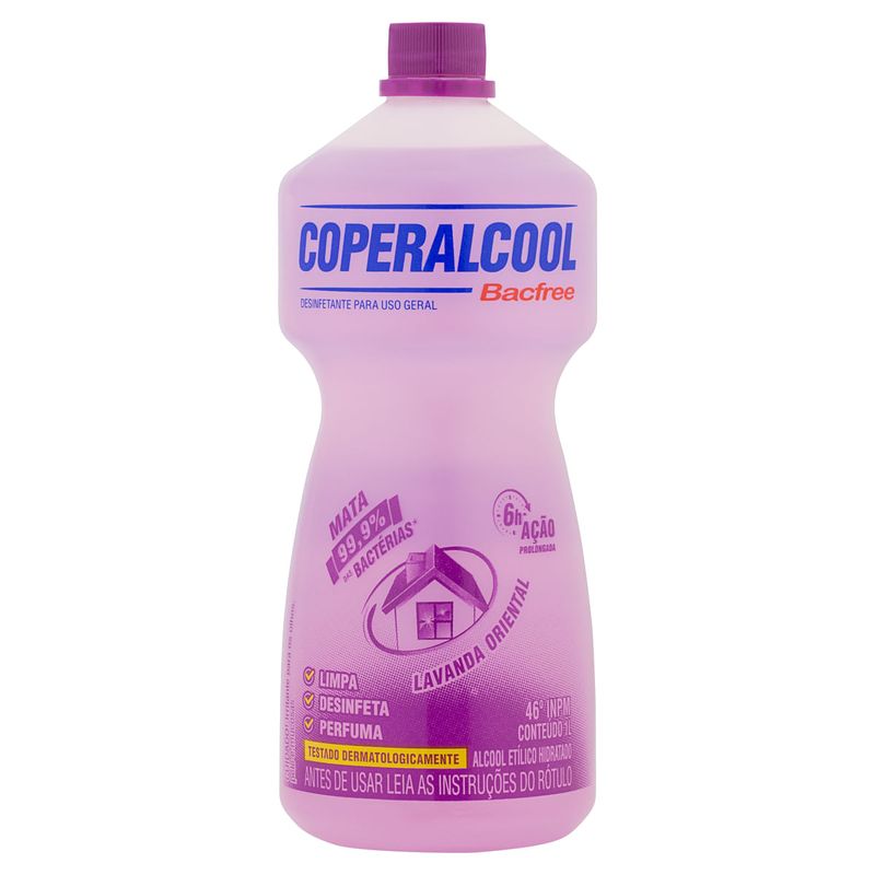 Alcool-Liquido-46º-INPM-Lavanda-Oriental-Coperalcool-Bacfree-1l