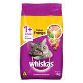 Alimento para Gatos Adultos 1+ Frango Whiskas Pacote 1kg