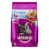 Alimento para Gatos Castrados Adultos 1+ Carne Whiskas Pacote 3kg