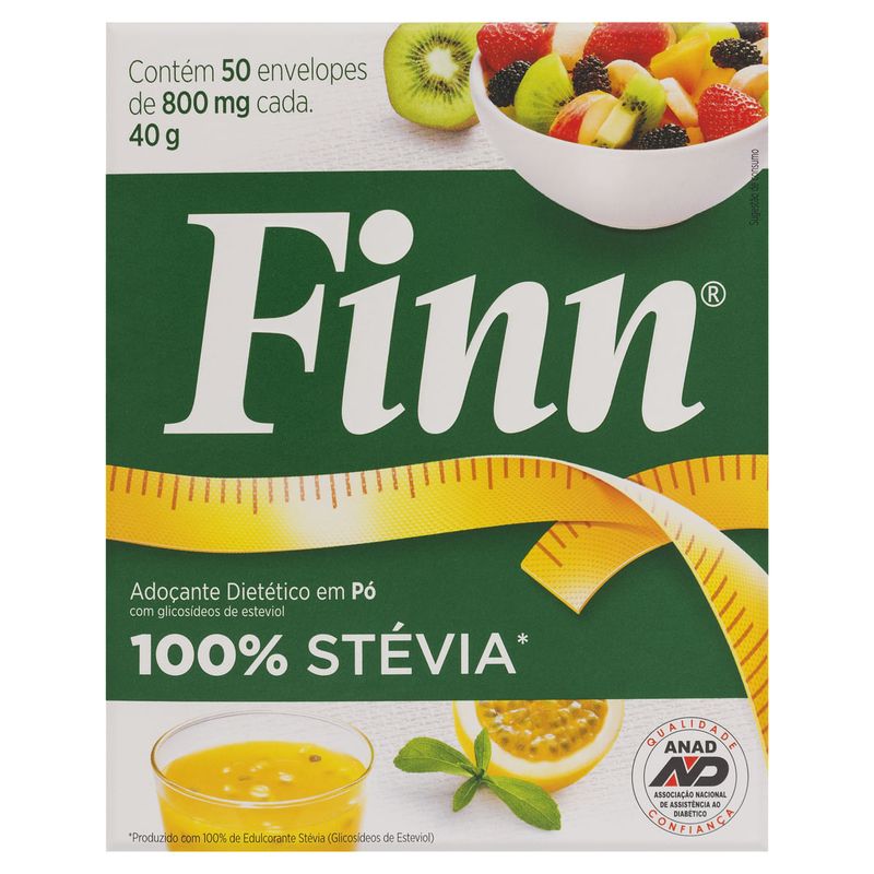 Adocante-em-Po-Diet-100--Stevia-Finn-40g-com-50-Unidades