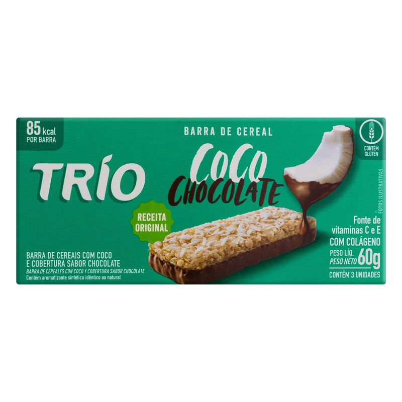 Pack-Barra-de-Cereal-Coco-Cobertura-Chocolate-Trio-60g-com-3-unidades