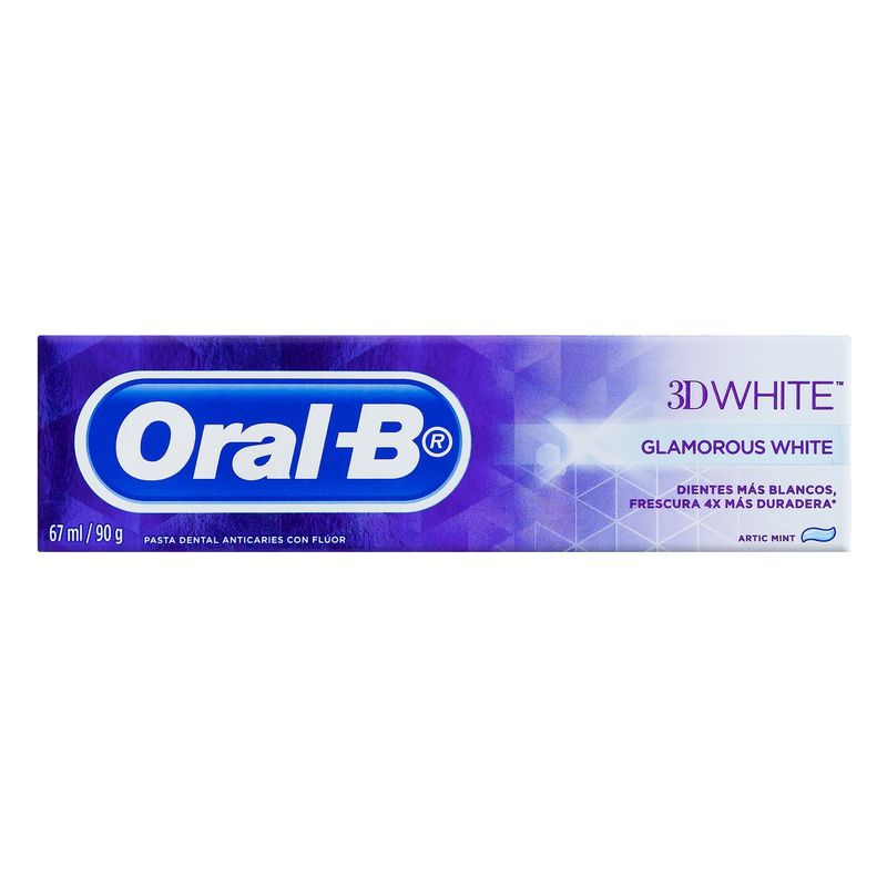 Creme-Dental-Artic-Mint-Oral-B-3D-White-Glamorous-White-90g