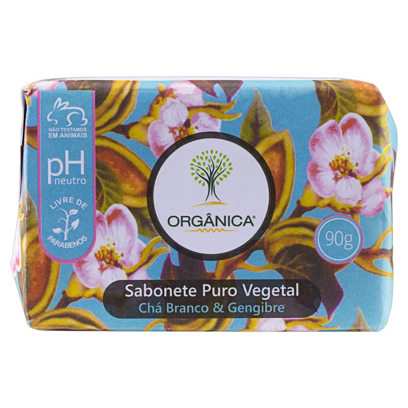 Sabonete-em-Barra-Puro-Vegetal-Cha-Branco---Gengibre-Organica-90g