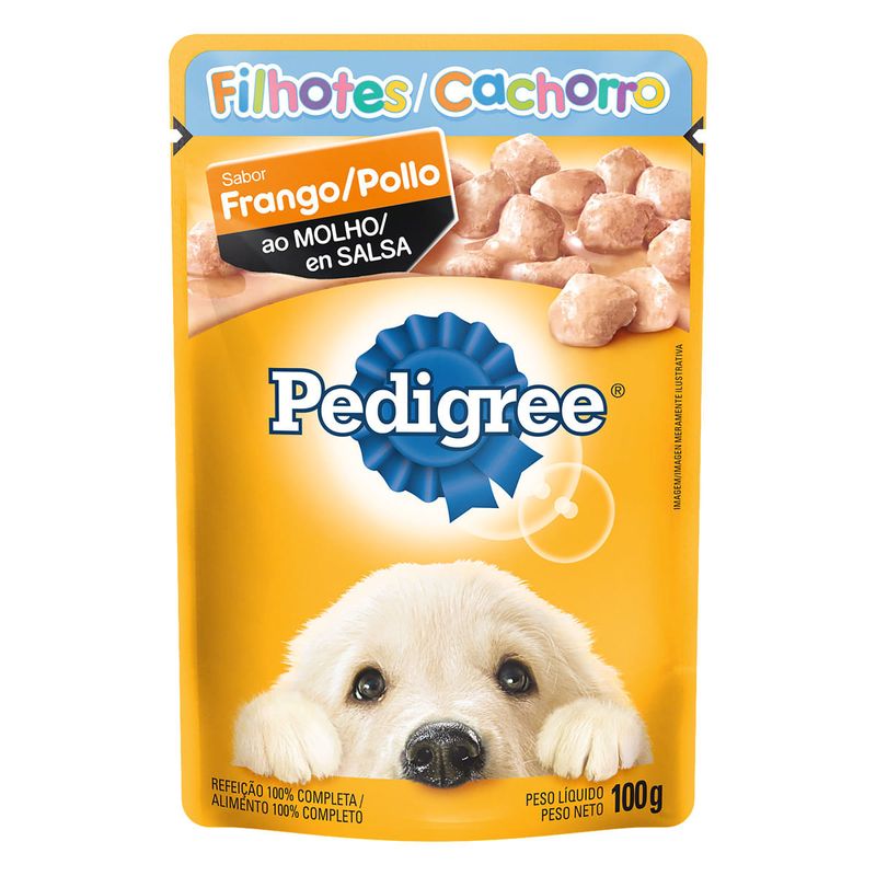 Alimento-para-Caes-Filhotes-Frango-ao-Molho-Pedigree-100g