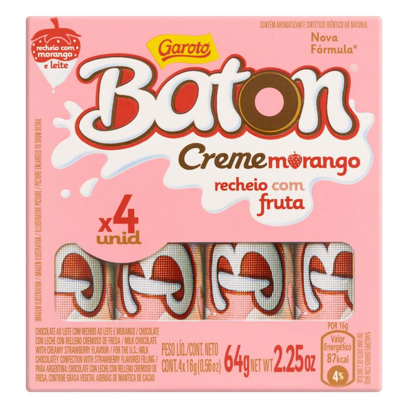 Pack-Chocolate-ao-Leite-Recheio-Creme-e-Morango-Garoto-Baton-64g-com-4-Unidades
