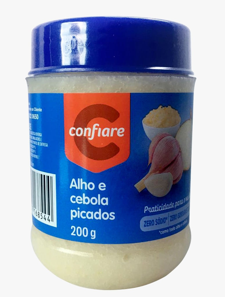 Tempero Pronto Alho e Cebola Picados Confiare Pote 200g