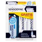 Kit-2-Cremes-Dentais-Branqueador-Extra-Fresh-Sensodyne-50g-Gratis-Enxaguante-Bucal-Cool-Mint-250ml