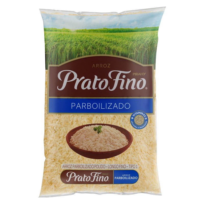 Arroz Parboilizado Prato Fino Pacote 1kg