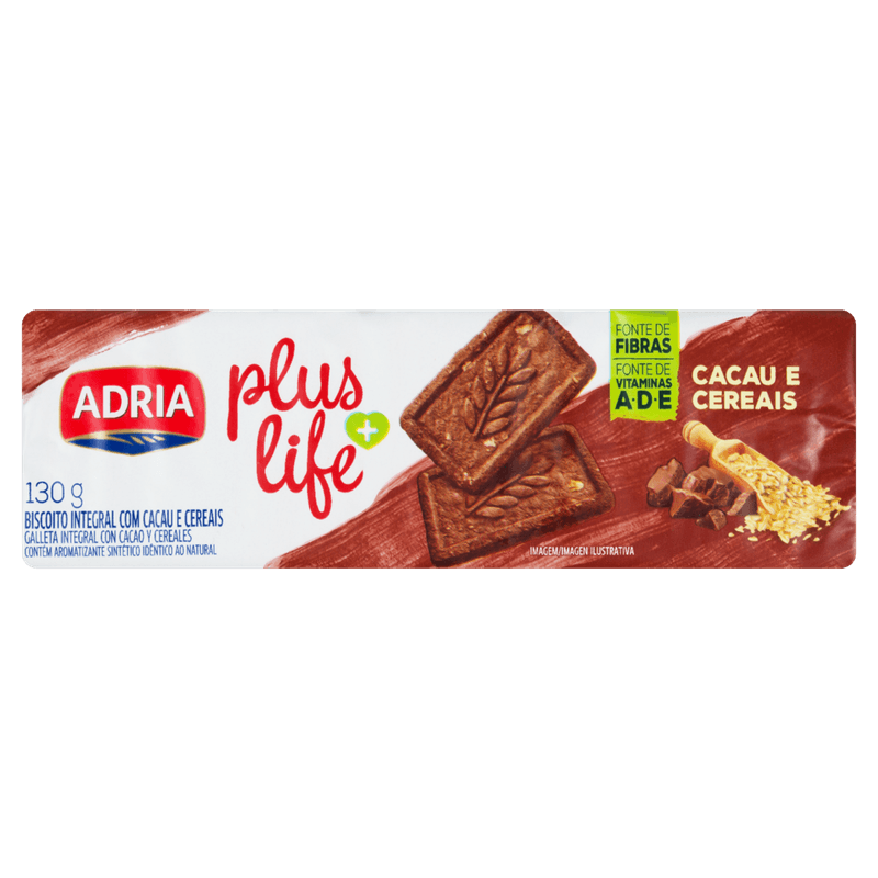 Biscoito-Integral-Cacau-e-Cereais-Adria-Plus-Life-Pacote-130g