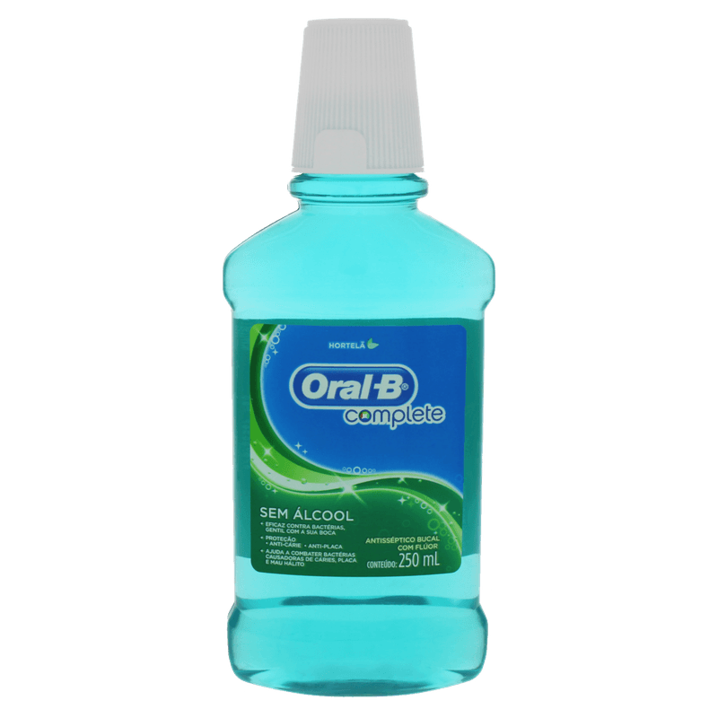 Enxaguante-Bucal-Antisseptico-Zero-Alcool-Hortela-Oral-B-Complete-Frasco-250ml