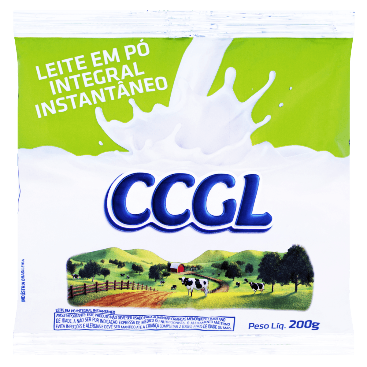 Leite em Pó Integral CCGL Pacote 200g