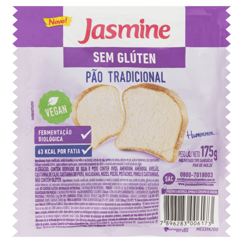 Pao-de-Sanduiche-Tradicional-sem-Gluten-Jasmine-Pacote-175g