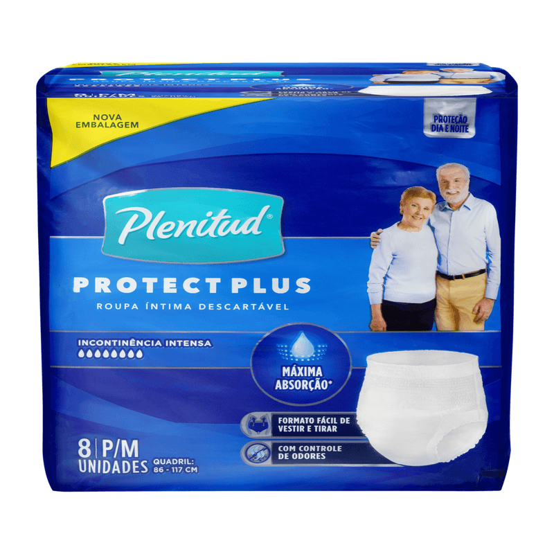 Roupa-Intima-Descartavel-Plenitud-Protect-Plus-P-M-Pacote-8-Unidades