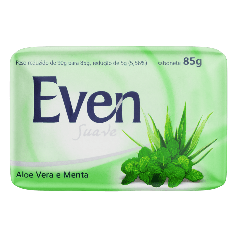 Sabonete-em-Barra-Aloe-Vera-e-Menta-Even-Suave-Cartucho-85g