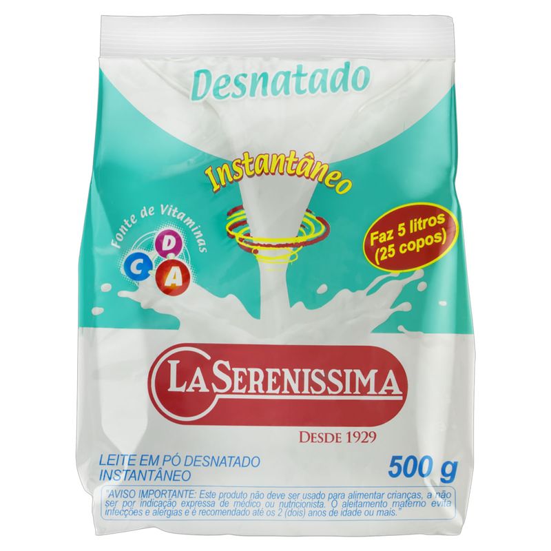Leite-em-Po-Instantaneo-Desnatado-La-Serenissima-Pacote-500g