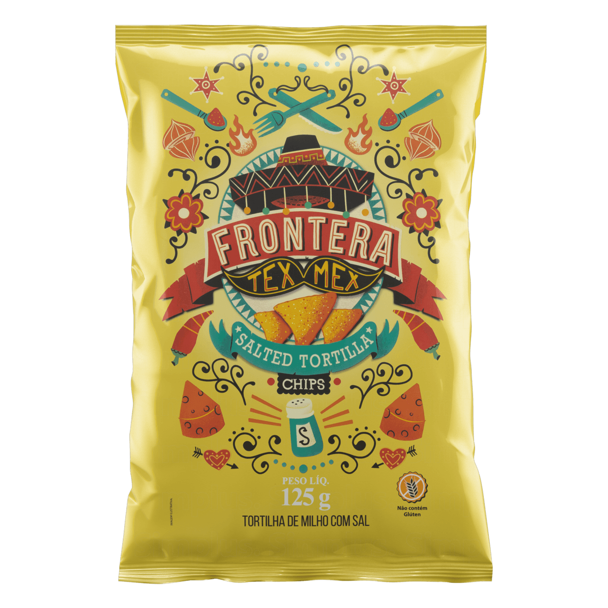 Salgadinho de Milho Tortilha Chips Frontera Tex Mex Pacote 125g