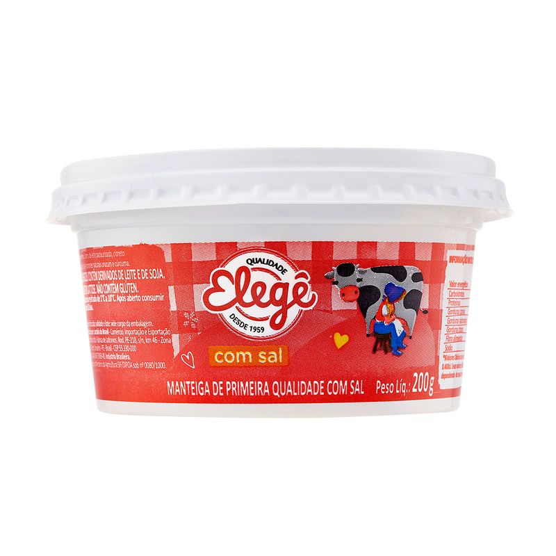 Manteiga-com-Sal-Primeira-Qualidade-Elege-Pote-200g