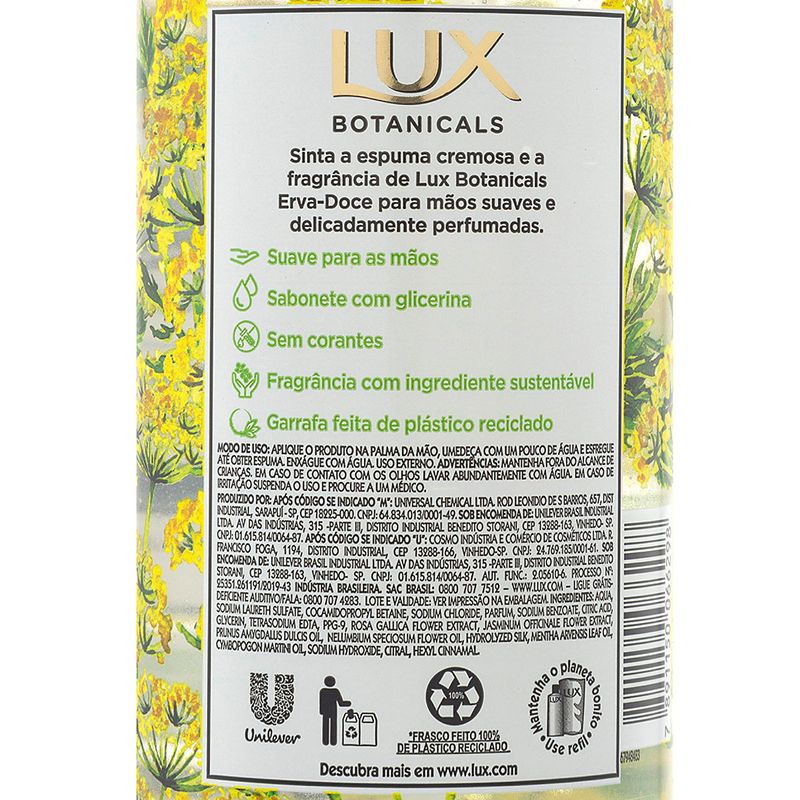 Sabonete-Liquido-para-Maos-Erva-Doce-Lux-Botanicals-Frasco-500ml