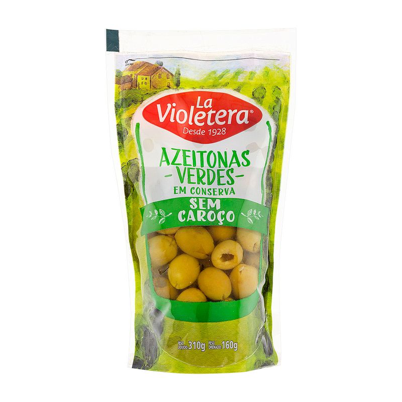 Azeitonas-Verdes-em-Conserva-sem-Caroco-La-Violetera-Pacote-310g